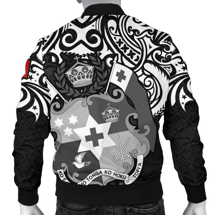 FUNSTUFFPRINTINT Tonga Polynesian Bomber Jacket (Men) – Tongan Pride (White) – BN15  3D Bomber Jacket