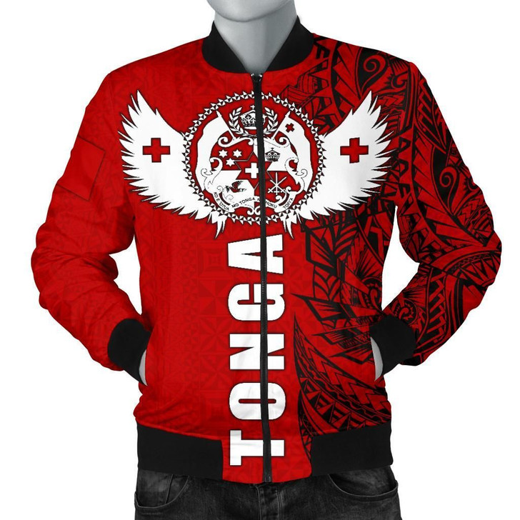 FUNSTUFFPRINTINT Tonga Polynesian Men’s Bomber Jacket – Tonga Wings – BN15  3D Bomber Jacket