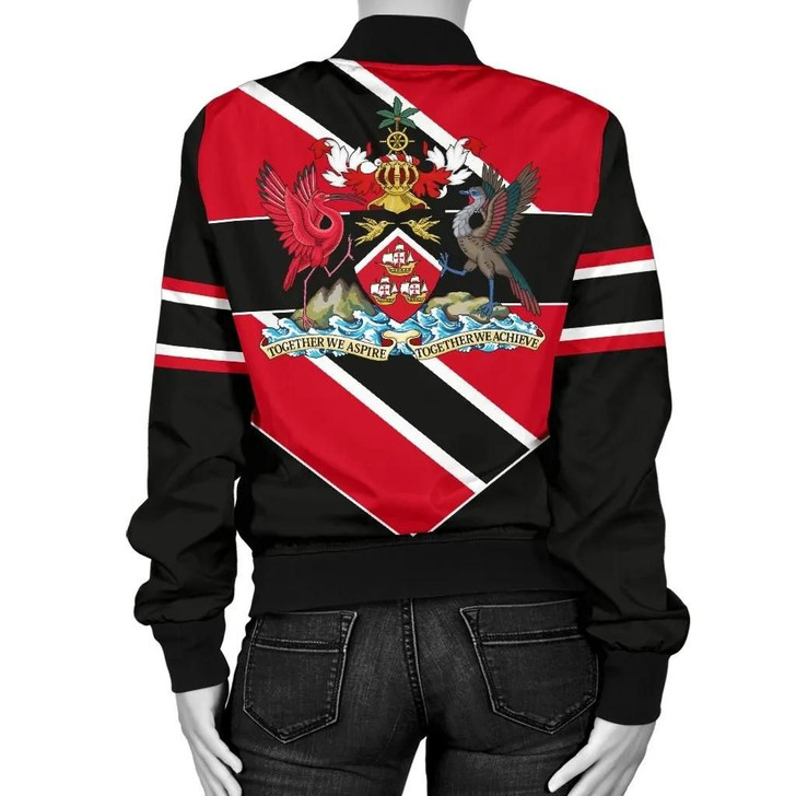 FUNSTUFFPRINTINT Trinidad and Tobago Women’s Bomber Jacket – Pro Energy A7  3D Bomber Jacket
