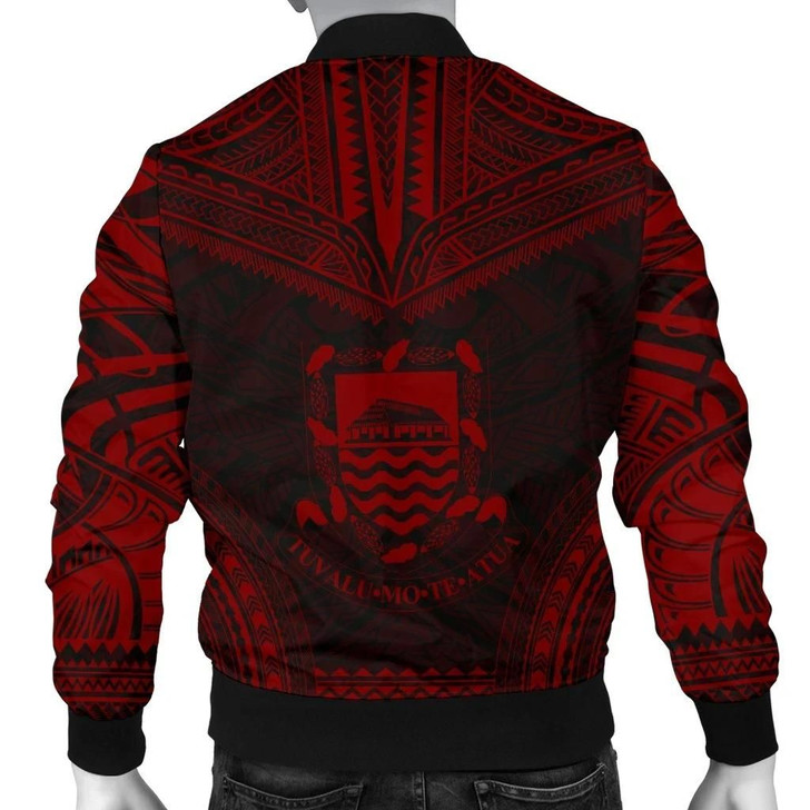 FUNSTUFFPRINTINT Tuvalu Polynesian Chief Men’s Bomber Jacket – Red Version – Bn10  3D Bomber Jacket