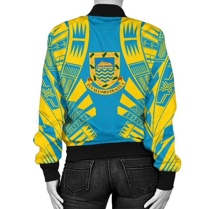 FUNSTUFFPRINTINT Tuvalu Women Bomber Jacket – Polynesian Tattoo Flag – BN0110  3D Bomber Jacket