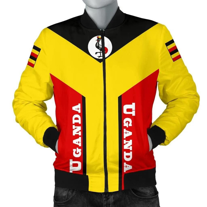 FUNSTUFFPRINTINT Uganda Bomber Jacket – Rising (Men) A02 3D Bomber Jacket