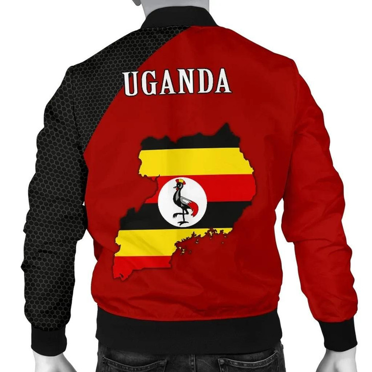 FUNSTUFFPRINTINT Uganda Bomber Jacket Map (Men) A5  3D Bomber Jacket