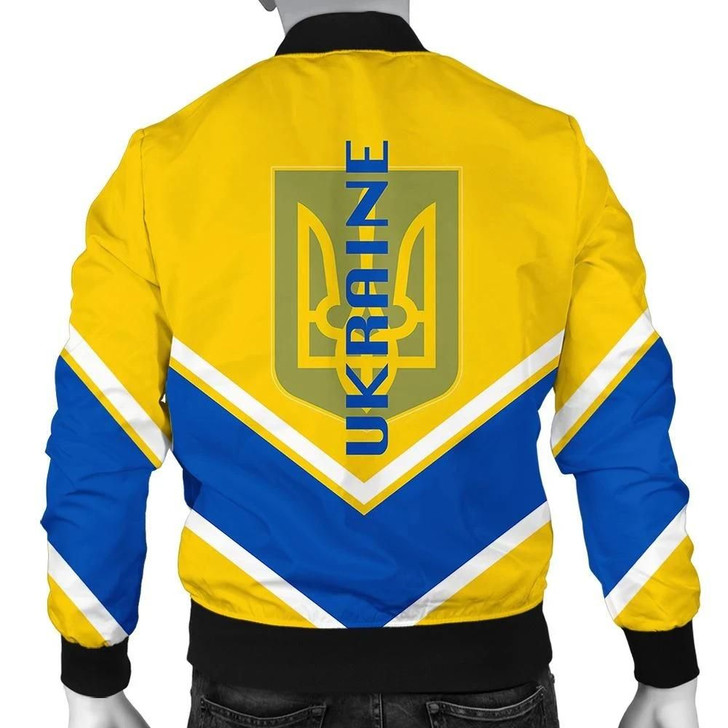 FUNSTUFFPRINTINT Ukraine Coat Of Arms Men Bomber Jacket Lucian Style J5W 3D Bomber Jacket