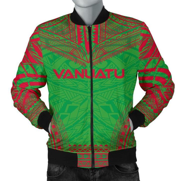 FUNSTUFFPRINTINT Vanuatu Flag Polynesian Chief Men’s Bomber Jacket – Bn10 3D Bomber Jacket