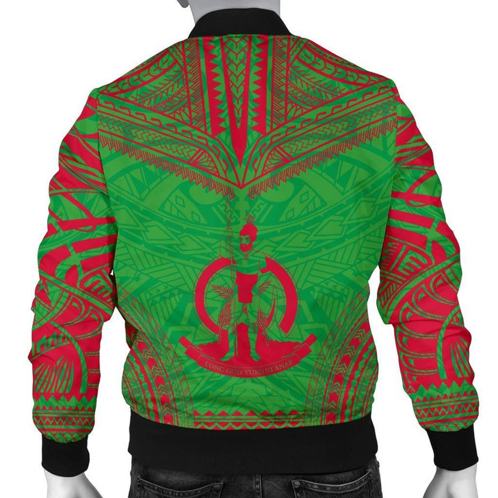 FUNSTUFFPRINTINT Vanuatu Flag Polynesian Chief Men’s Bomber Jacket – Bn10 3D Bomber Jacket