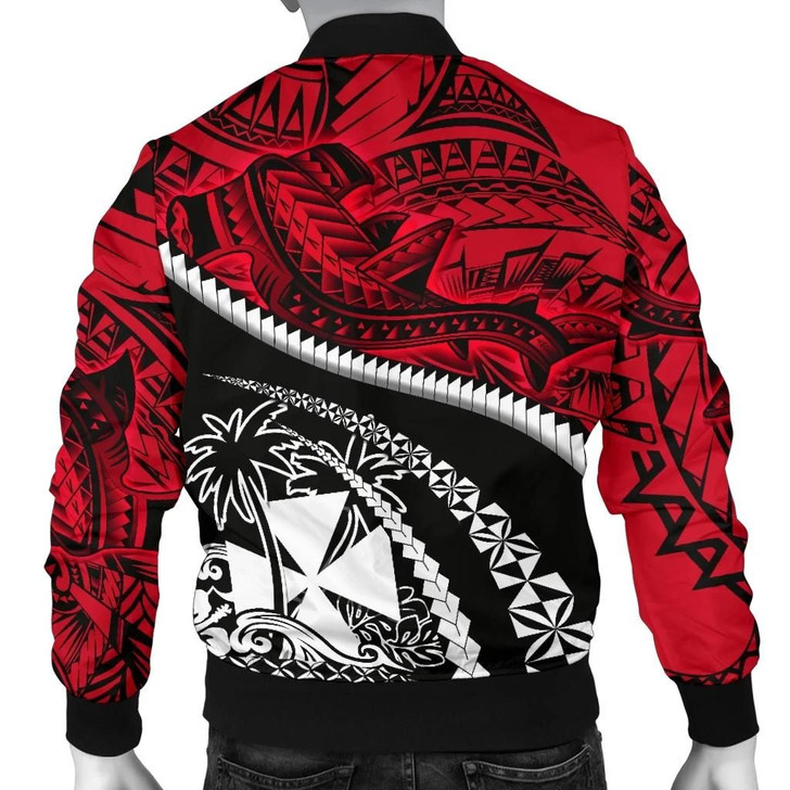 FUNSTUFFPRINTINT Wallis and Futuna Tapa Men’s Bomber Jacket Polynesian Shark Tattoo K4 3D Bomber Jacket