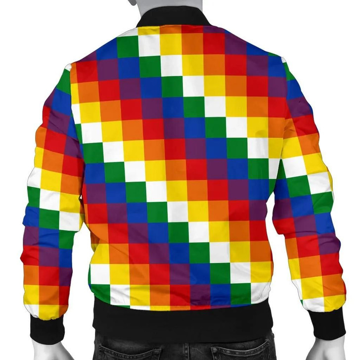 FUNSTUFFPRINTINT Wiphala Men’s Bomber Jacket Flag A7 3D Bomber Jacket