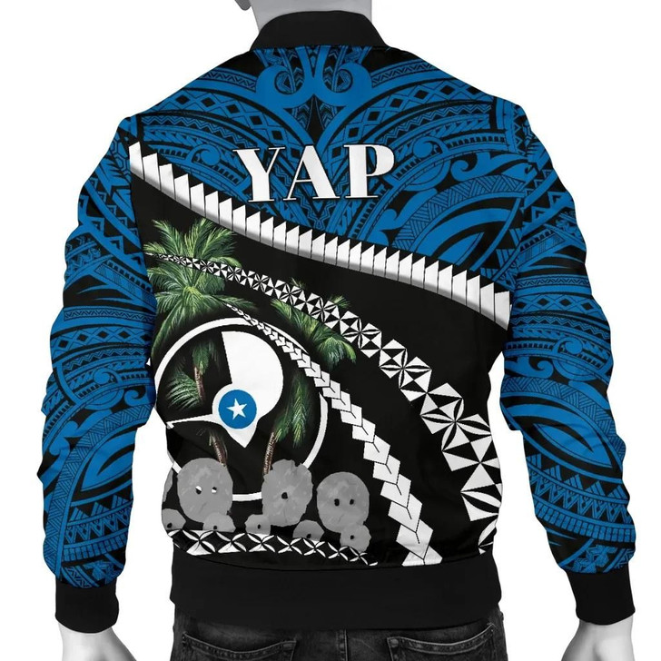 FUNSTUFFPRINTINT Yap Stone Money Men Bomber Jacket – Road to Hometown K8 3D Bomber Jacket