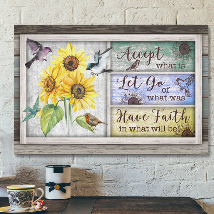 Bible Verse Canvas - Accept What Is Let Go Of What Was Canvas - Scripture Canvas Wall Art