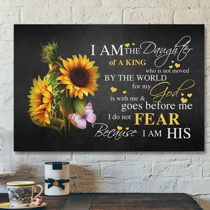 Bible Verse Canvas - Daughter Of King Canvas Wall Art - Scripture Canvas Wall Art