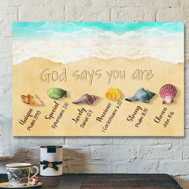 God Canvas - Bible Verse Canvas - God Says You Are Lovely - Beautiful Christian Canvas - Scripture Canvas