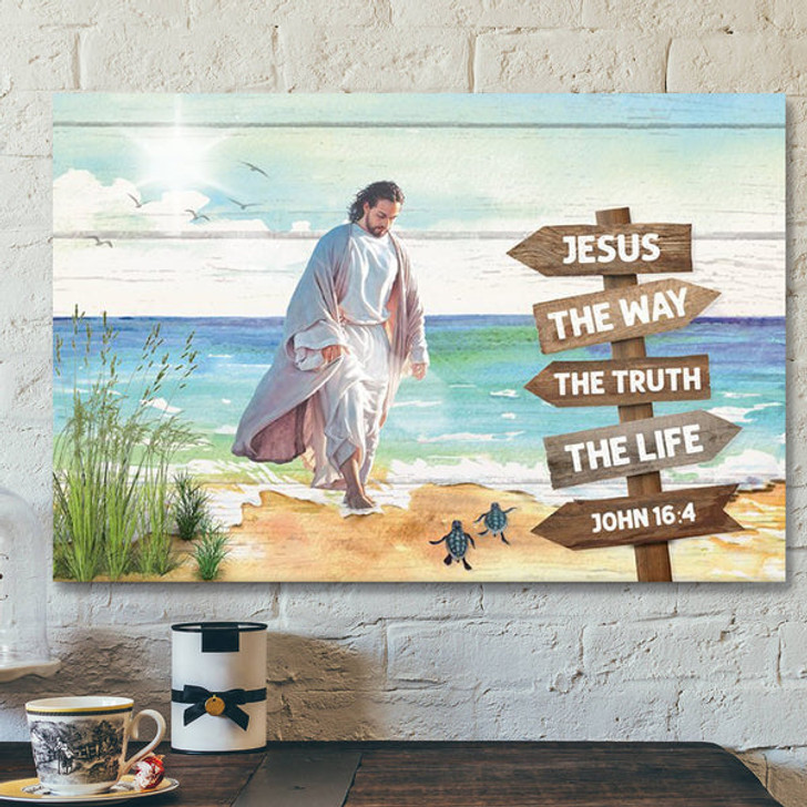 God Canvas - Bible Verse Canvas - God Comes To Us Over The Water - Unique Christian Canvas - Scripture Canvas