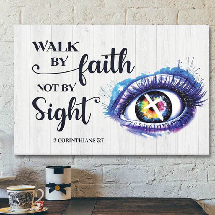 God Canvas - Bible Verse Canvas - Walk By Faith - Unique Christian Canvas - Scripture Canvas