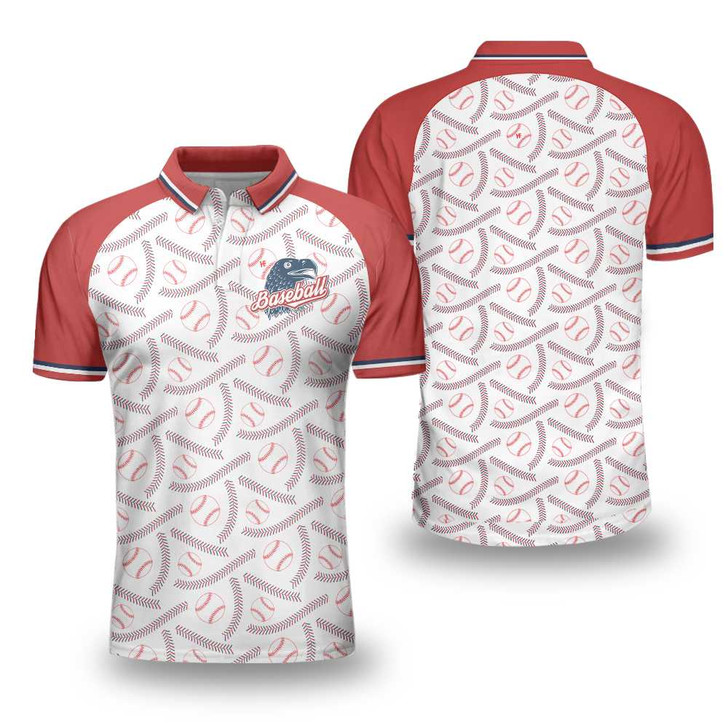 Baseball And Patriot Men Polo Shirt, Wide Shoulder Baseball Pattern Polo Shirt, Best Baseball Shirt For Men, Gift For Baseball Lovers