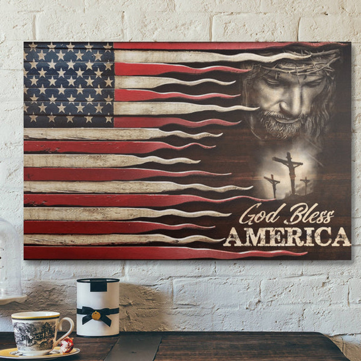 Bible Verse Wall Art Canvas - God Bless The Us Awesome Canvas