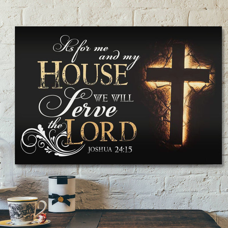 God Canvas Prints - Jesus Canvas Art - Joshua 2415 Canvas Wall Art - Bible Verse Wall Art Canvas Print