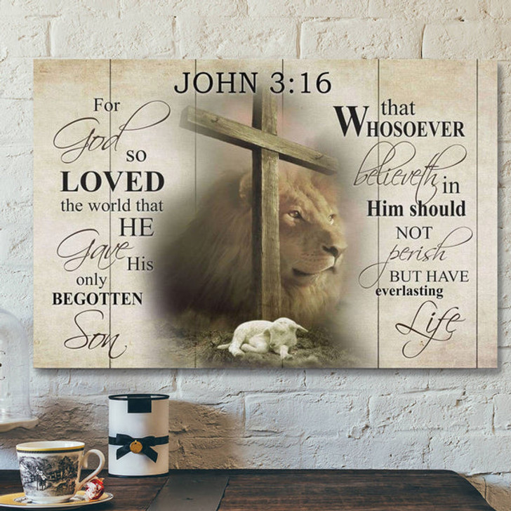 God Canvas Prints - Jesus Canvas Art - John 316 Kjv Canvas Wall Art