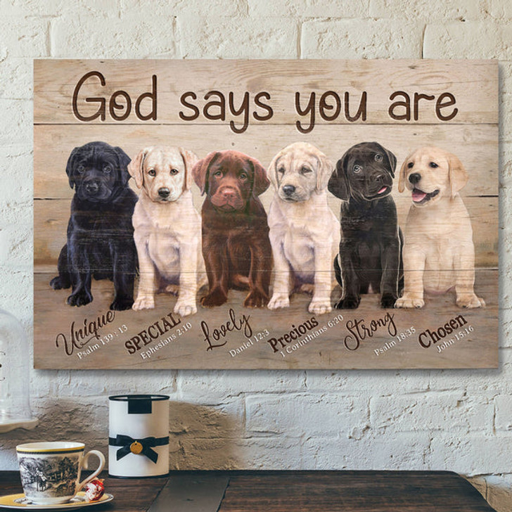 Jesus Landscape Canvas Print - God Wall Art Labrador - God Says You Are