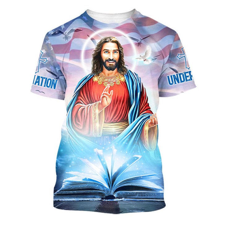 FUNSTUFFPRINT Jesus Christ 3d All Over Print Shirt - Christian 3d Shirts For Men Women 3D T-shirt