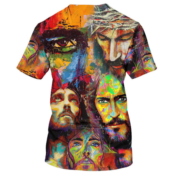 FUNSTUFFPRINT Pictures Jesus Christ 3D All Over Printed Shirt for Men and Women
 3D T-shirt