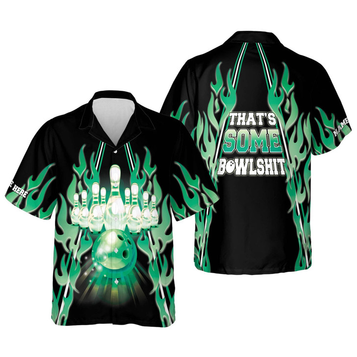 Custom That's Some Bowlshit Hawaiian Shirt, bowling Hawaiian Shirt for men and women