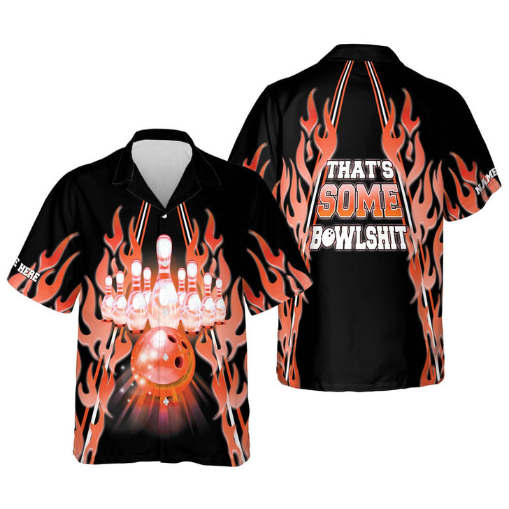 Custom That's Some Bowlshit Hawaiian Shirt, bowling Hawaiian Shirt for men and women