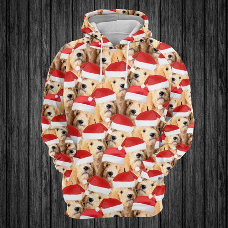 FUNSTUFFPRINT 3D Goldendoodle Christmas Group All Over 3D Hoodie and Zip Hoodie