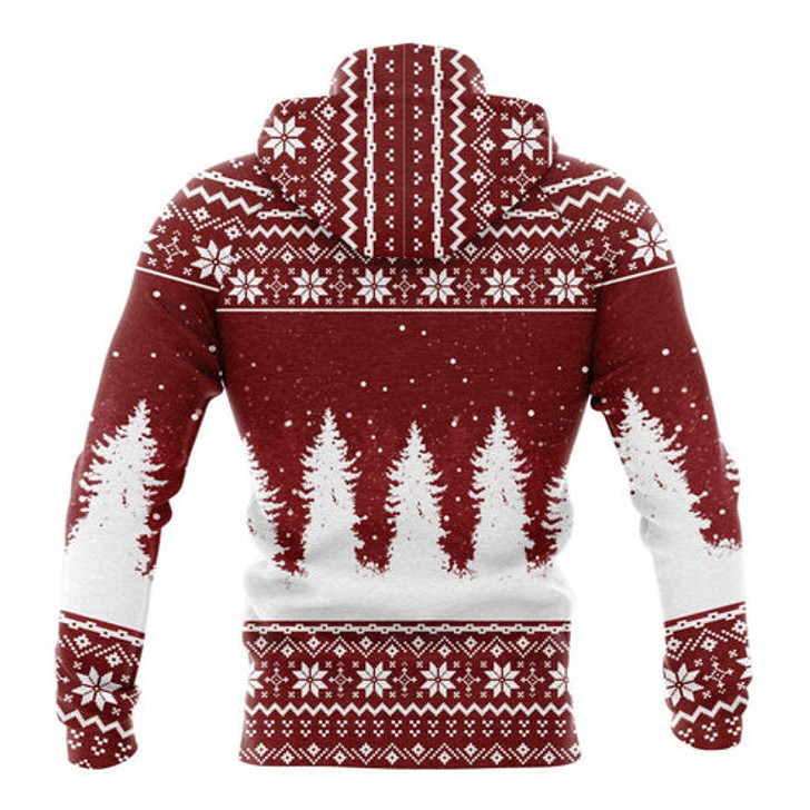 FUNSTUFFPRINT 3D German Shepherd Waiting For Christmas All Over 3D Hoodie and Zip Hoodie
