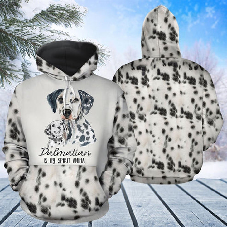 FUNSTUFFPRINT 3D Dalmatian My Spirit Animal All Over 3D Hoodie and Zip Hoodie
