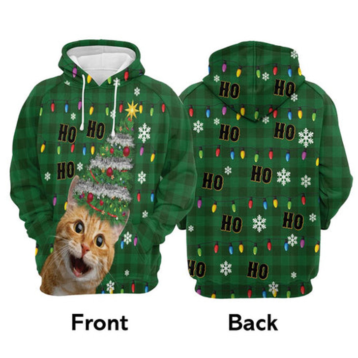 FUNSTUFFPRINT 3D Chihuahua Merry Christmas All Over 3D Hoodie and Zip Hoodie