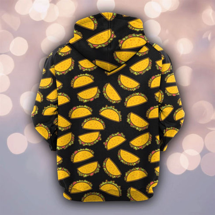 FUNSTUFFPRINT 3D Taco Cat All Over 3D Hoodie and Zip Hoodie