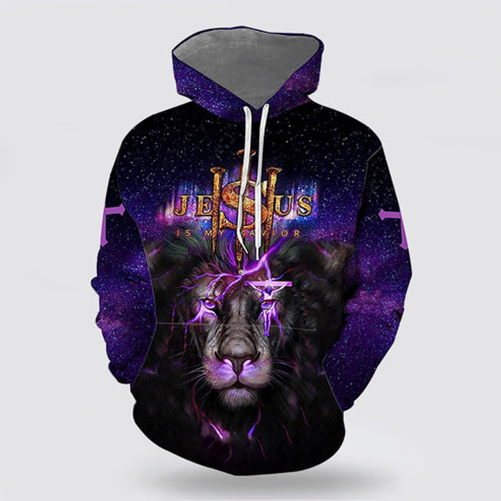 FUNSTUFFPRINT 3D The King Lion Nails Jesus Is My Savior 3D Hoodie and Zip Hoodie