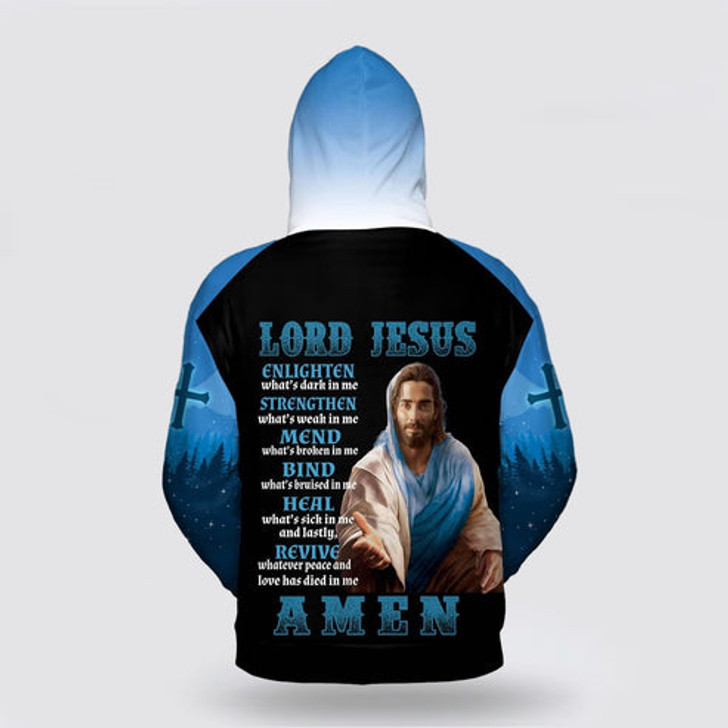 FUNSTUFFPRINT 3D Lion Yellow Cross Jesus Is My God 3D Hoodie and Zip Hoodie