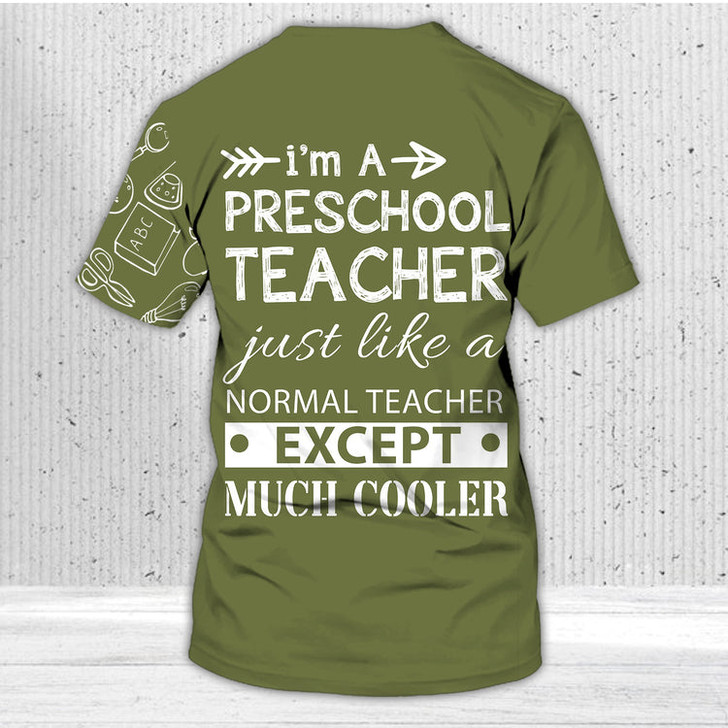 FUNSTUFFPRINT 3D All Over Print Teacher Shirt, Personalized Shirt - Gift For Teacher Graphic Design 3D Printed Shirts 3D T-shirt