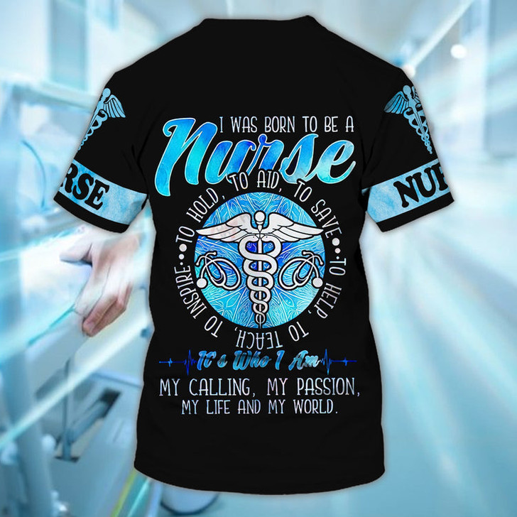 FUNSTUFFPRINT Custom Funny Nurse 3D Shirt, To be a Nurse- Personalized Name Unisex Tshirt 3D T-shirt