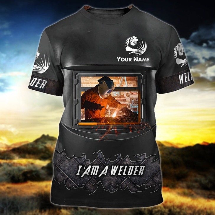 FUNSTUFFPRINT Personalized I'm a Welder 3D Shirt, Uniform Shirt for Welder Team, Welder Gifts 3D T-shirt