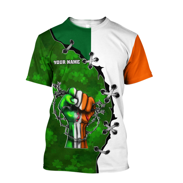 FUNSTUFFPRINT 3D All Over Print Pride Is Irishman Lucky Shirt, Personalized St. Patrick's Day Shirt, Shamrock Shirt, Lucky Shirt 3D T-shirt