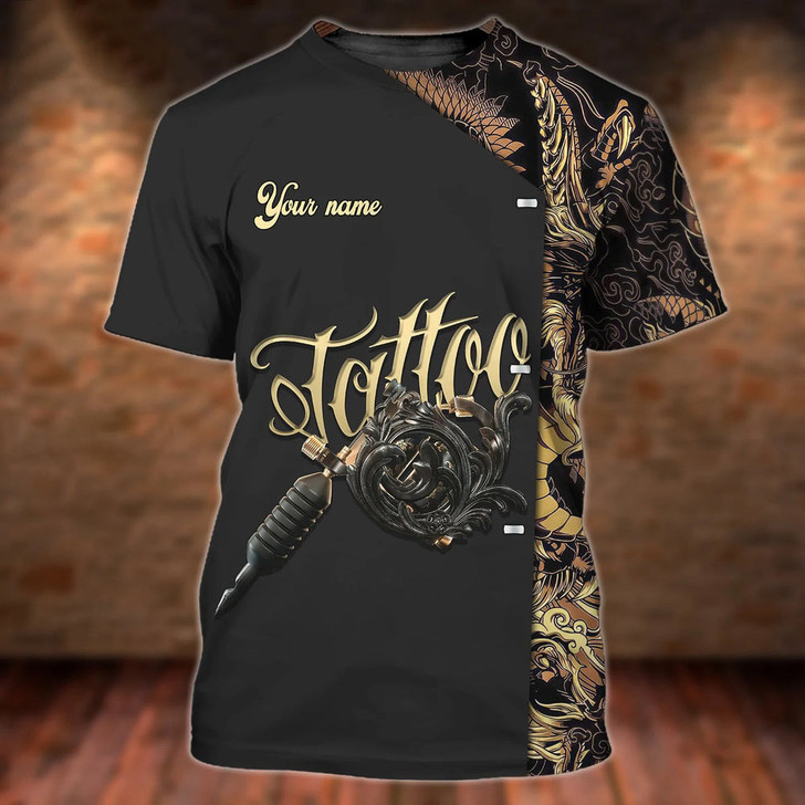 FUNSTUFFPRINT 3D All Over Print Tattoo Artist Shirt, Men Tattoo Uniform, Premium Shirt For Tattoo Lover, Tattoo Design On Shirt 3D T-shirt