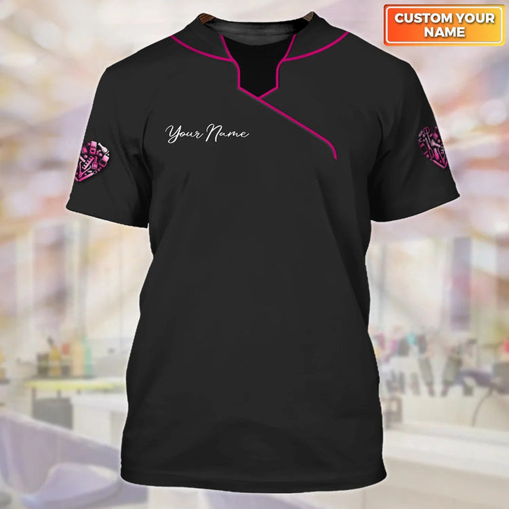 FUNSTUFFPRINT Custom Women Beauty Tech Tshirt, Beauty Is My Business 3D All Over Print T Shirt, Gift For Beauty Shop 3D T-shirt