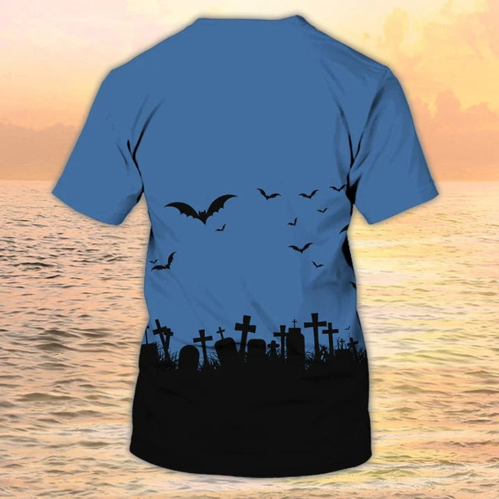 FUNSTUFFPRINT The Nightmare Halloween Shirt, 3D All Over Printed Skeleton Unisex Tshirt For Halloween 3D T-shirt