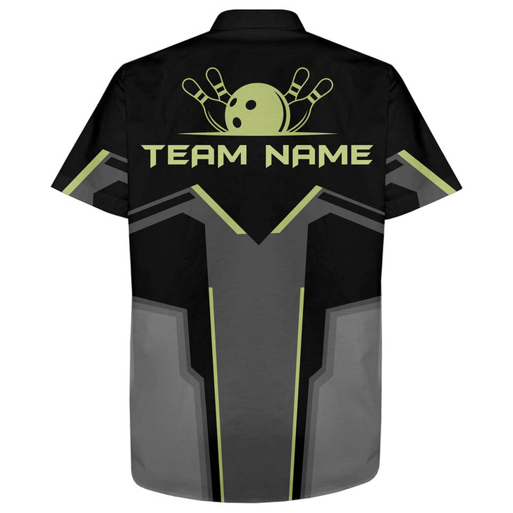 Custom Team Name Hawaiian Bowling Shirt for Men Women Bowlers, Bowling Jersey Short Sleeve 3D Print