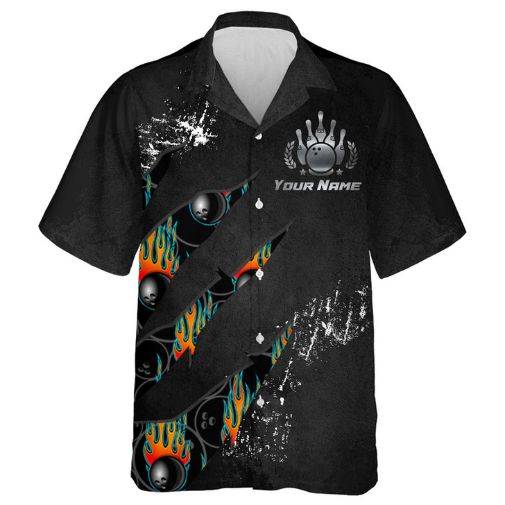 Custom Men Women Custom Hawaiian Bowling Shirt, Strike Bowlers Jersey Short Sleeve Button-down Cool Shirt