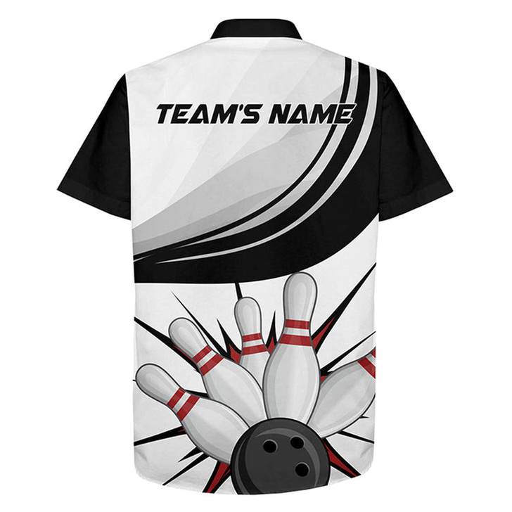 Custom Personalized Hawaiian Bowling Shirt for Men Women, Custom Team Bowling Short Sleeve Bowlers Jersey