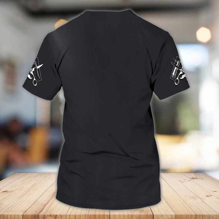 FUNSTUFFPRINT Custom Barber Tshirt Men Women, Unisex Premium Shirt Uniform For Barber Shop 3D T-shirt