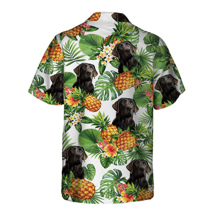 Black Labrador Retriever Tropical Pattern Hawaiian Shirt, Dog Hawaiian Shirt, summer gift for men and women