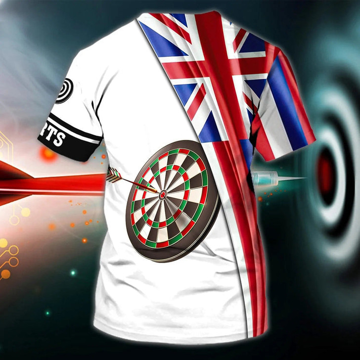 FUNSTUFFPRINT Customized 3D UK Dart Shirt Dart Player Team Uniform UK 3D T-shirt