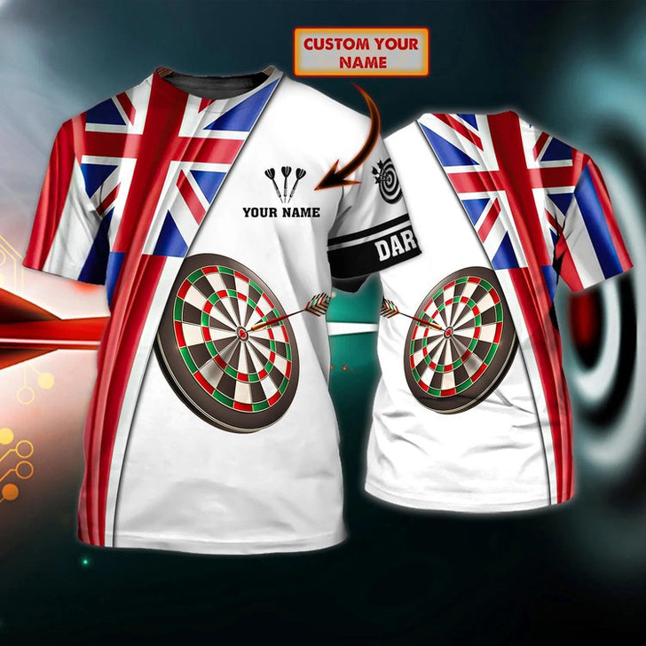 FUNSTUFFPRINT Customized 3D UK Dart Shirt Dart Player Team Uniform UK 3D T-shirt
