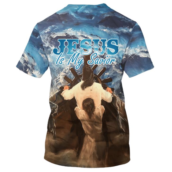 FUNSTUFFPRINT 3D All Over Printed Jesus Is My Savior T Shirt Love Jesus God Shirts Coolspod 3D T-shirt