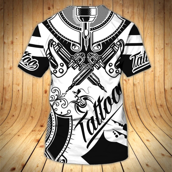 FUNSTUFFPRINT 3D All Over Print Tattoo Artist Shirt Custom Tattoo T Shirt For Him Her Tattoo Shop Uniform 3D T-shirt